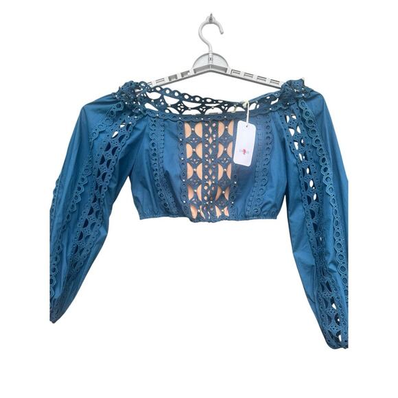 L’atiste By Amy Studded Teal Mini Skirt Set. Cotton . Size-M - Picture 2 of 9